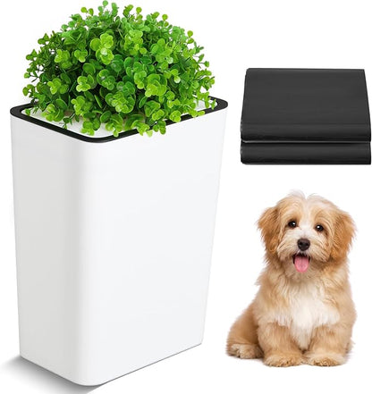 Jingmore Dog Poop Trash Can Outside 3.96 Gal/15 L Plant Styled Dog Waste Trash by Jingmore