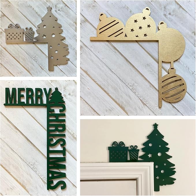 Christmas Door Topper Holiday Home Decor Funny Snowman Santa Claus Top Door - Image 3
