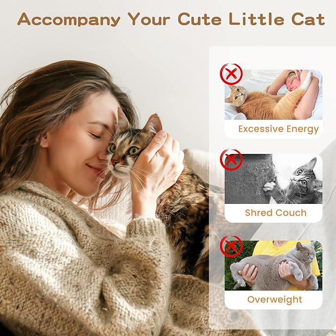 Pawaboo Feather Teaser Cat Toy, Interactive Wands Cats Toy Flying Feathers Cat - Image 7
