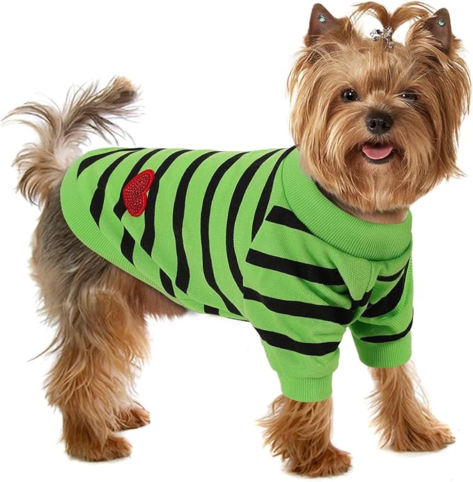 Dog Shirts for Small Dogs, Striped T-Shirts Dog Vest Pet Apparel Tee Shirts by PREFERHOUSE