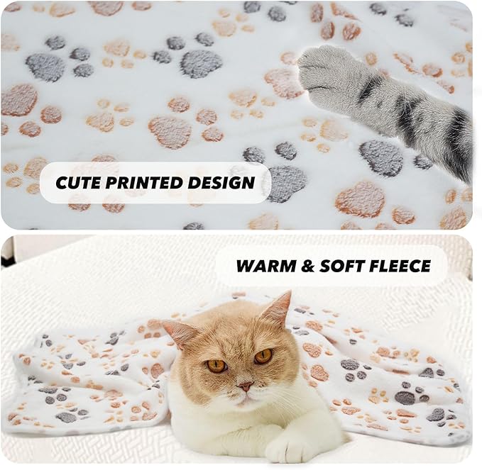 1 Pack 3 Puppy Dog Blankets Super Soft Warm Sleep Mat Fluffy Premium Fleece Pet - Image 2