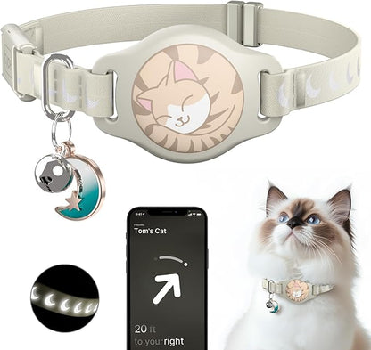 Cat Collar with Airtag Holder, Breakaway Airtag Cat Collar by typecase
