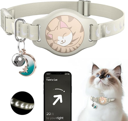 Cat Collar with Airtag Holder, Breakaway Airtag Cat Collar by typecase
