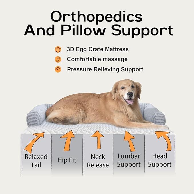 Large Dog Bed Waterproof Orthopedic Foam Dog Beds - Image 2
