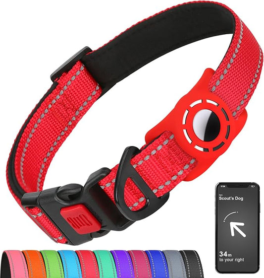 AirTag Dog Collar with AirTag Holder Compatible by Erbine