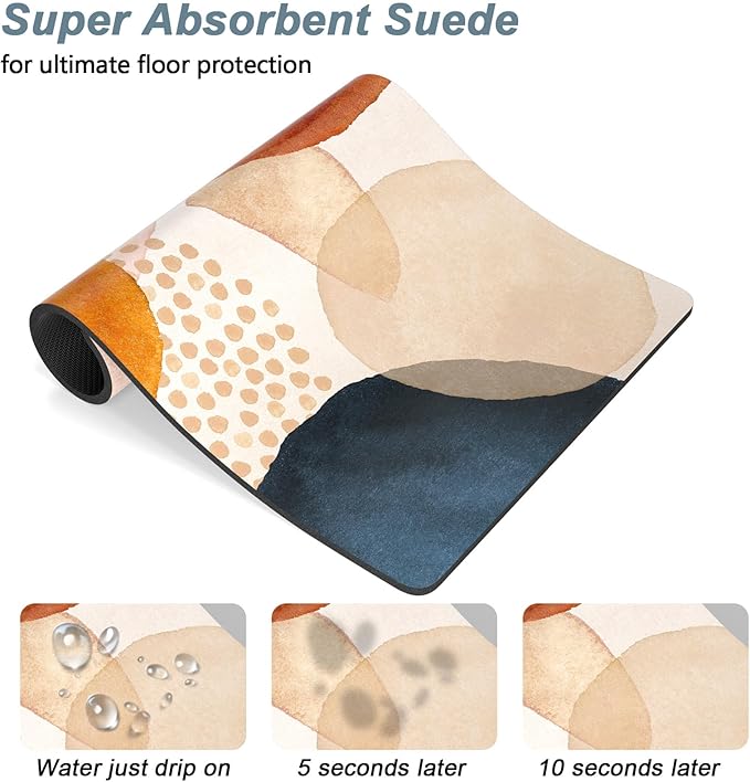 Rnivvi Dog Food Mat, Cute Anti-Slip Rubber Pet Feeding Rug Protect Floors - Image 3