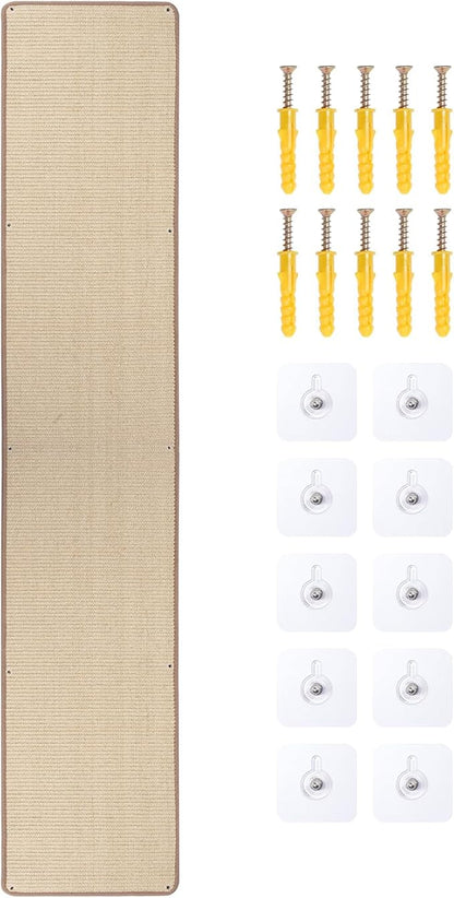 Natural Sisal Cat Wall Climbing Carpet, Wall Scratcher Carpet Mat Pad, Cat by Uranshin