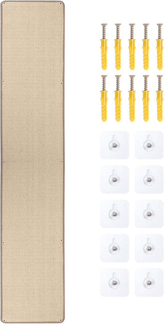 Natural Sisal Cat Wall Climbing Carpet, Wall Scratcher Carpet Mat Pad, Cat by Uranshin