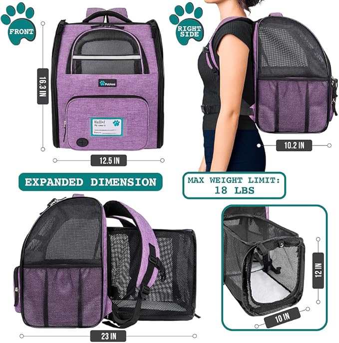 PetAmi Expandable Dog Backpack Carrier - Image 2