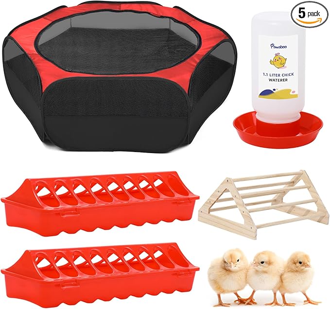 Pawaboo Chick Brooder Box for Chick Starter Kit, Brooder Pen/Chicken Supplies by Pawaboo