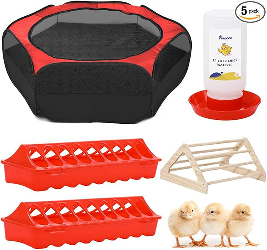 Pawaboo Chick Brooder Box for Chick Starter Kit, Brooder Pen/Chicken Supplies by Pawaboo