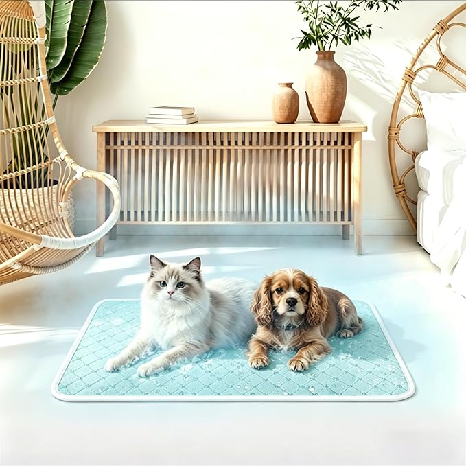 Cooling Mat for Dogs, Q-Max>0.5 Thin Breathable Dog Cooling Mat Blanket for Dogs by Yungaspy