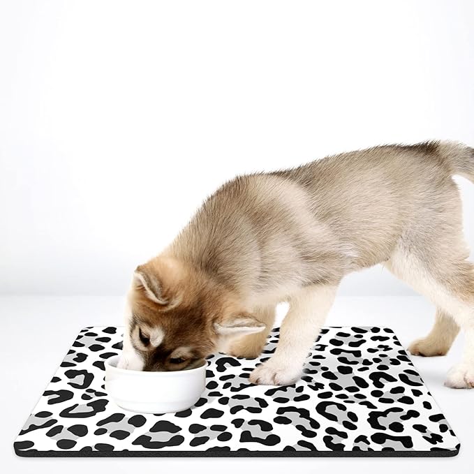 Rnivvi Dog Food Mat, Cute Anti-Slip Rubber Pet Feeding Rug Protect Floors - Image 7