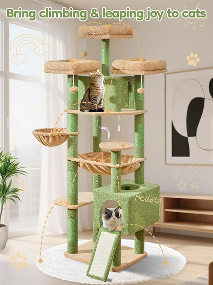 Taoqimiao 76-Inch Cat Tree XXL for Large Cats, Giant Cat Tower - Image 7