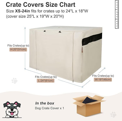 HiCaptain Dog Crate Cover 24.0" L x 18.0" W x 20.0" H - Image 6