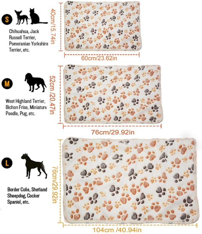 SORKUT 1 Pack 3 Puppy Dog Blankets Super Soft Warm Sleep Mat Fluffy Premium - Image 7