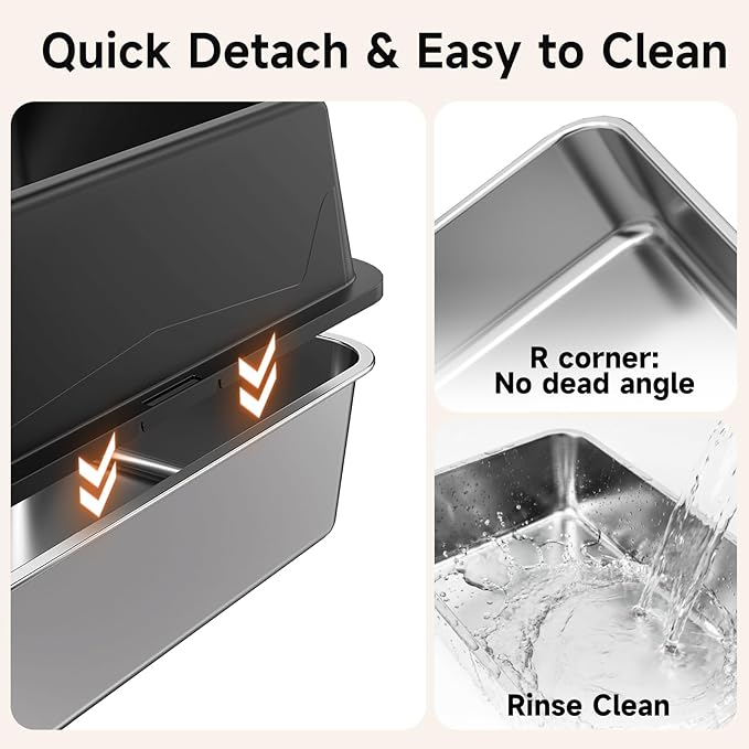 2 Pack XL Stainless Steel Litter Box - Image 5