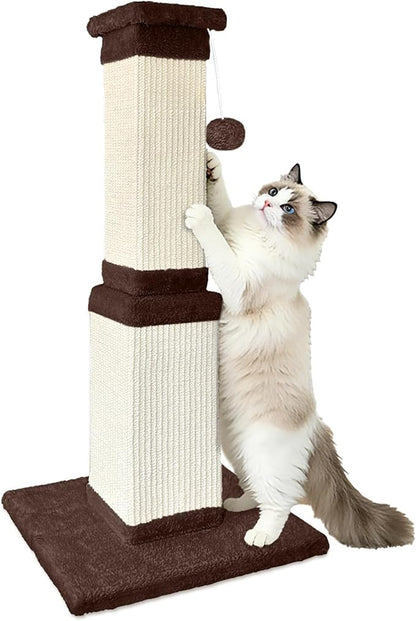 32 Tall Cat Scratching Post for Large Cats, Cat Scratcher for Indoor Cats Adults by AGYM