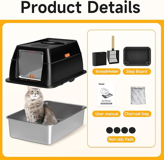 Extra Large Stainless Steel Litter Box - Image 8