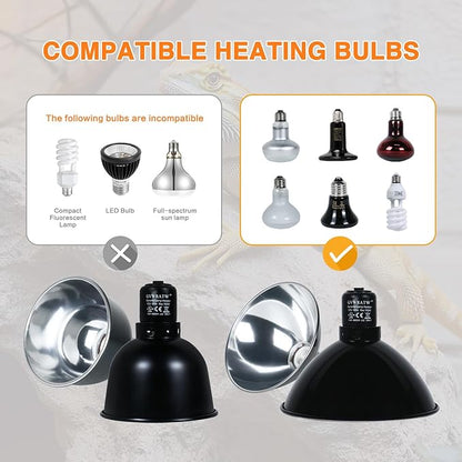 8.5-inch Standard Lamp Dome for Reptile Heating Lamps, Ceramic Heat Emitters - Image 5