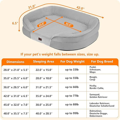 Dwanton Orthopedic Dog Bed for Large Dogs - Image 4