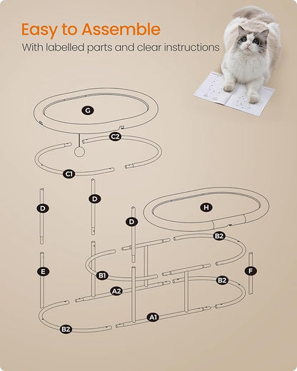 Feandrea 2-Tier Elevated Cat Hammock Bed, Breathable Furniture - Image 7