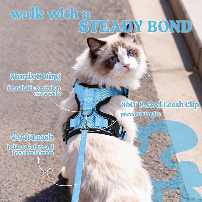 rabbitgoo Cat Harness and Leash Set, Escape Proof Kitten Harness - Image 5