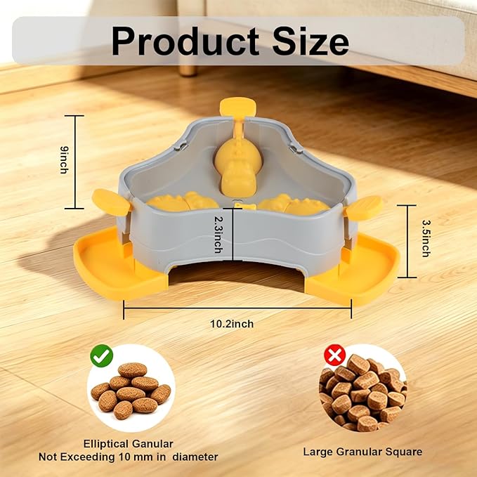 Dog Cat Treat Dispenser Slow Feeder Toy, 3-in-1 Interactive Dog Puzzle Press - Image 6