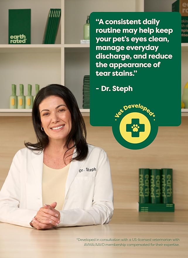 Earth Rated Vet-Developed Dog Eye Wipes, Hypoallergenic Pet Wipes - Image 3