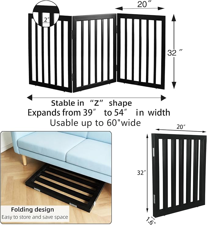 Dog Gate Indoor, Freestanding Dog Fence - Image 7