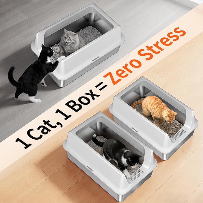 2 Pack XL Stainless Steel Litter Box - Image 6