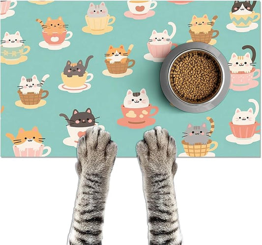 HOMETITUTE Pet Food Mat Non-Slip Mat by HOMETITUTE
