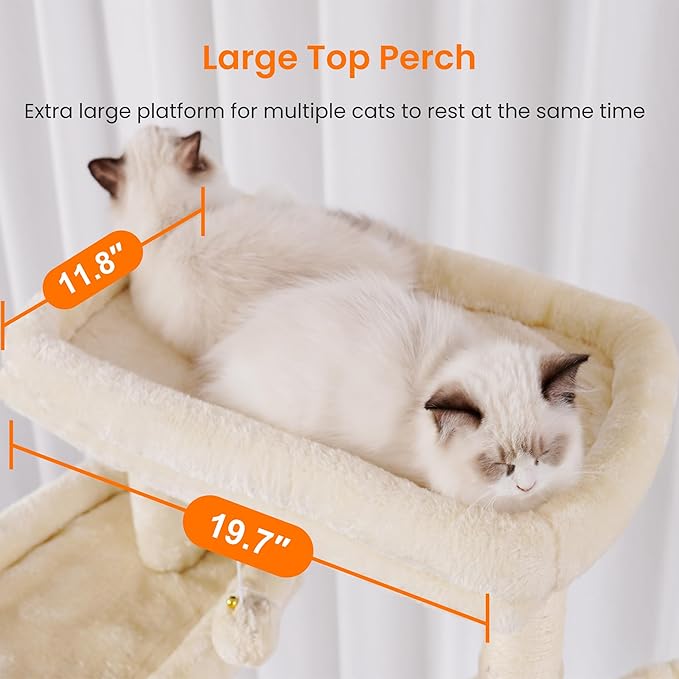 Heybly Cat Tree, 68 inch Multi-Level Cat Tower - Image 8