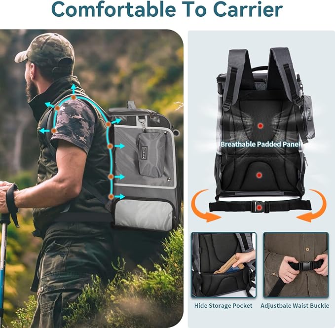 Petsfit Bird Carrier with Shade Cover, Adjustable Height Standing Perch and - Image 5