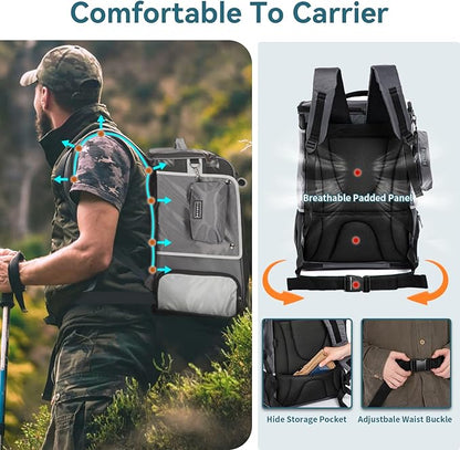 Petsfit Bird Carrier with Shade Cover, Adjustable Height Standing Perch and - Image 5