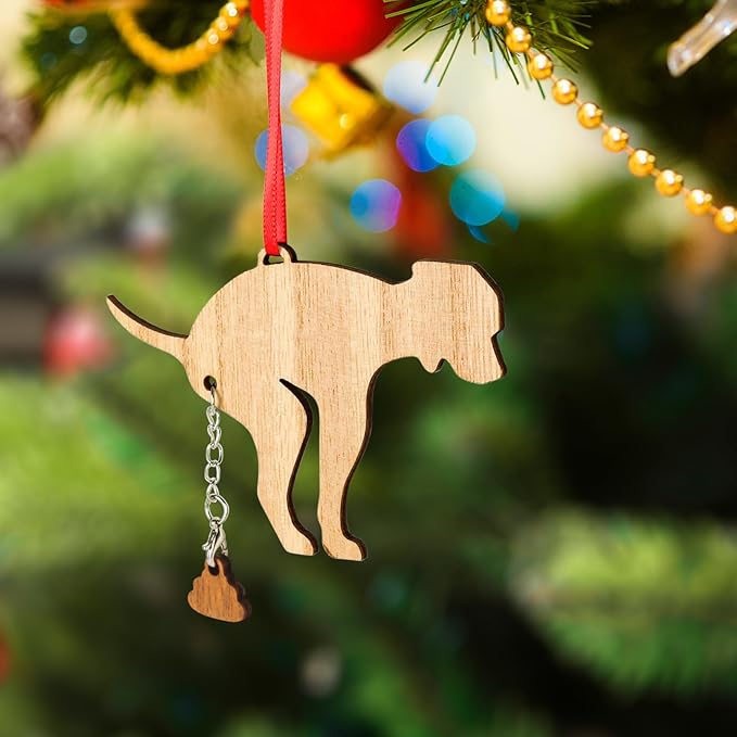 Dog Pooping Ornament Personalized Christmas Tree Ornament Decorations- Funny - Image 3