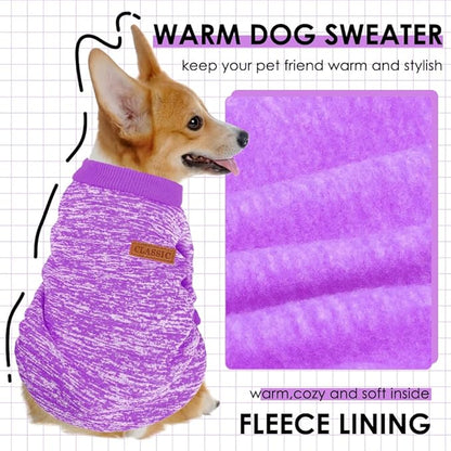 1 Pack Dog Sweaters for Small Dogs Girl Boy Winter Fleece Clothes Warm Soft Dog - Image 2
