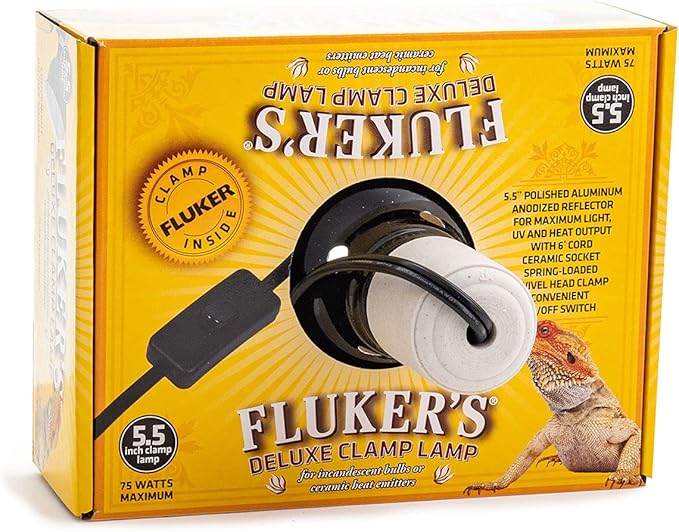 Fluker's Clamp Lamp, Heavy Duty, 75-Watt Maximum | On/Off Switch | 5.5" - Image 3