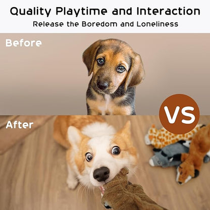 Nocciola Dog Squeaky Toys, No Stuffing Dog Toys - Image 2