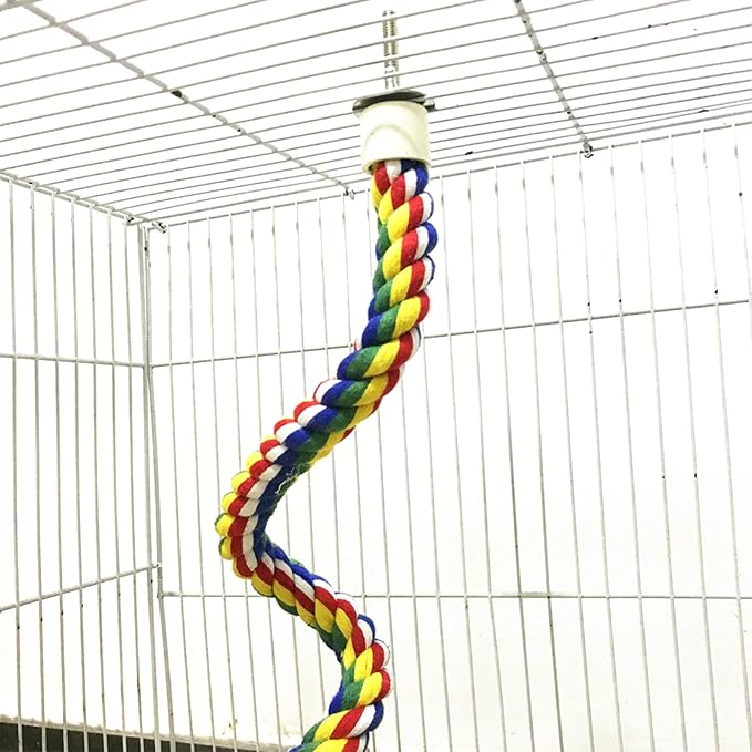 30-Inch × 0.78-Inch Diameter Nipple Style Bird Rope Perch, Bird cage Accessories - Image 6
