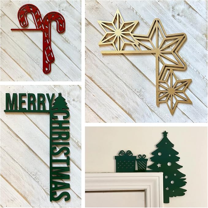 Christmas Door Topper Holiday Home Decor Funny Snowman Santa Claus Top Door - Image 3