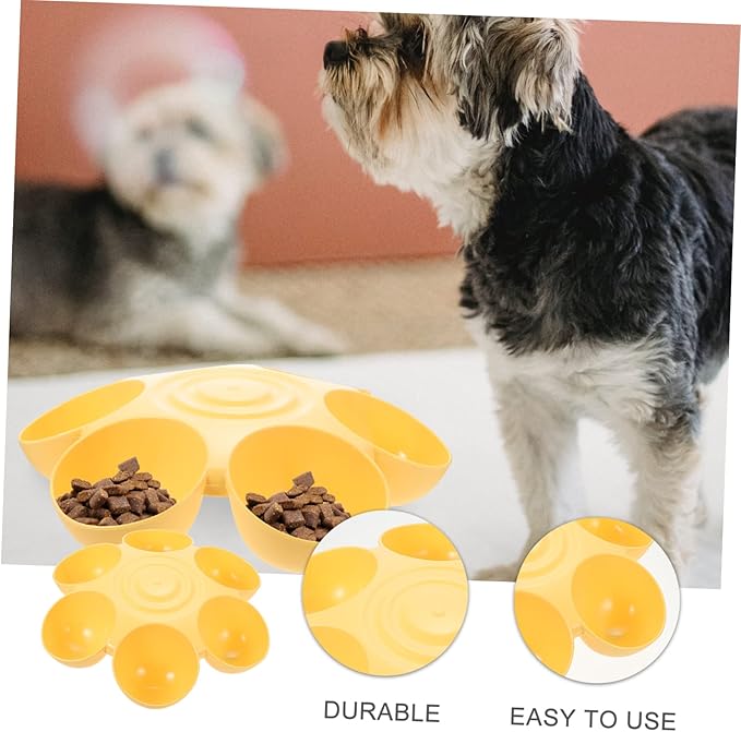Mipcase Multipurpose Pet Feeding Bowl Plastic Multiple Compartment Feeder - Image 5