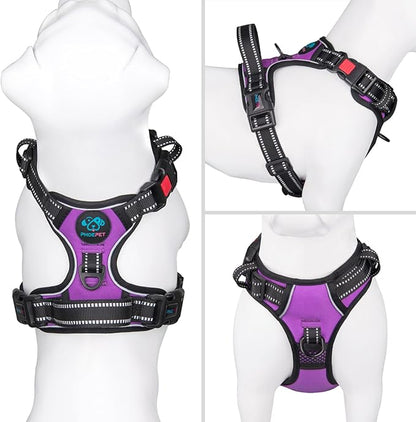 PHOEPET Reflective Dog Harness Large Breed Adjustable No Pull Vest - Image 2