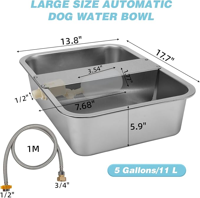 5 Gallon Automatic Dog Water Dispenser, Large Dog Water Bowl Dispenser - Image 2