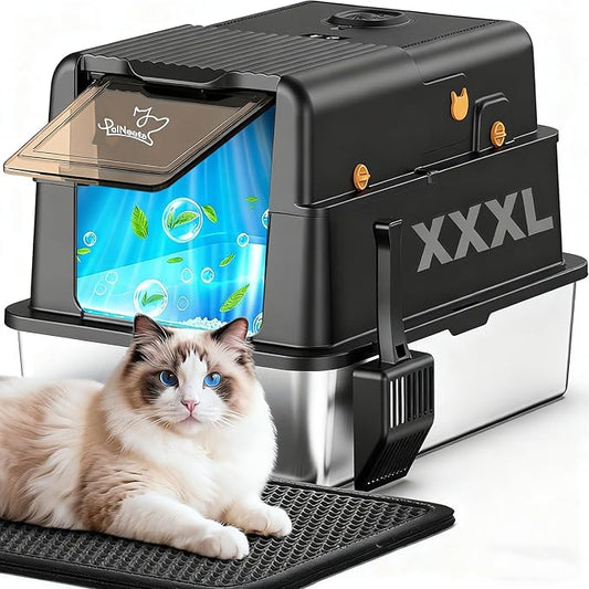 L8 Ultra-XXXL Stainless Steel Litter Box by PalNests