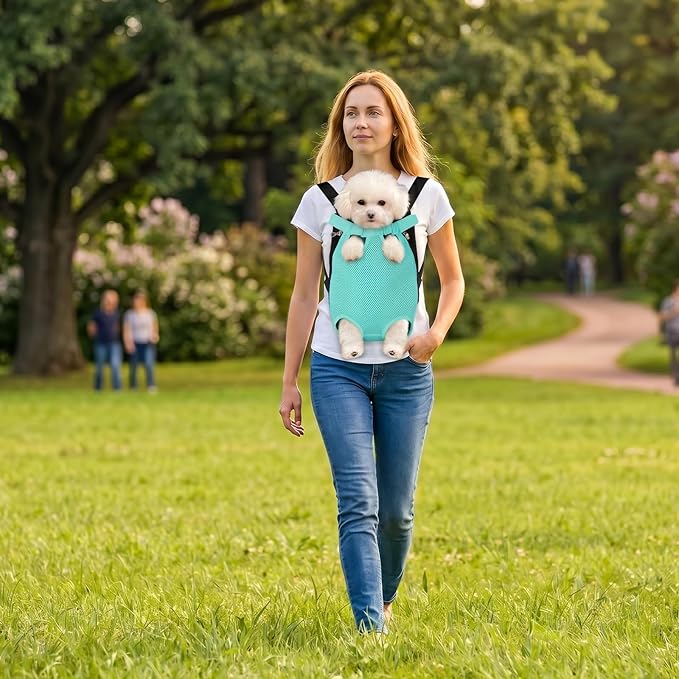 FEimaX Dog Carrier Backpack Pet Legs Out Front Cat Travel Bag, Adjustable Puppy - Image 7