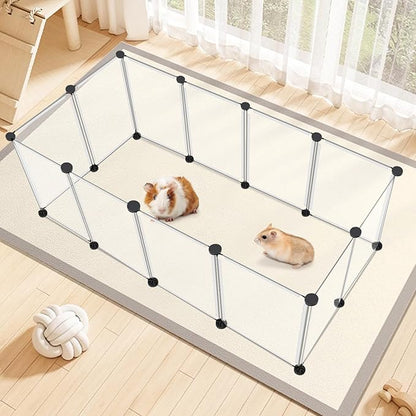 VISCOO 12 Panels Transparent Small Animals Playpen, Plastic Enclosure, Puppy - Image 7