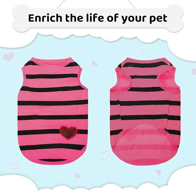 Dog Striped T-Shirts, Dog Vest, Pet Apparel, Tee Shirts, Suitable - Image 7