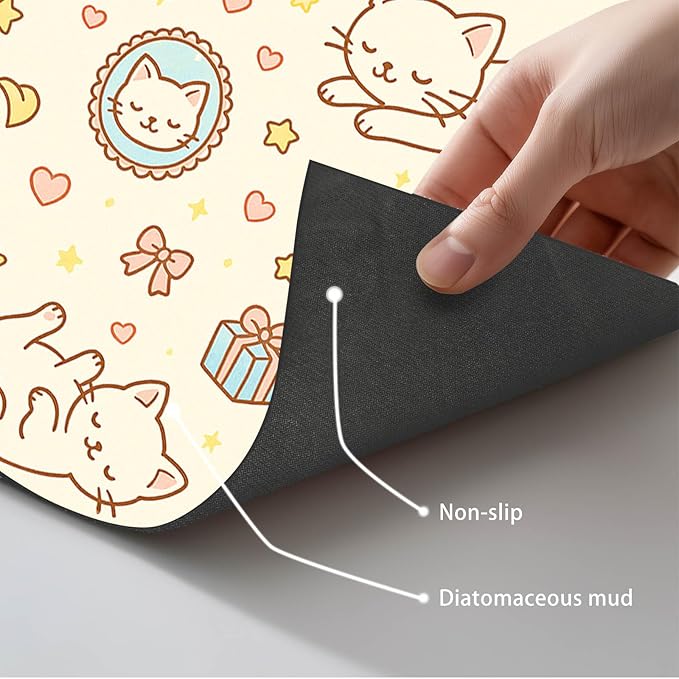 HOMETITUTE Cute Sweet Cat Food Mat - Image 5