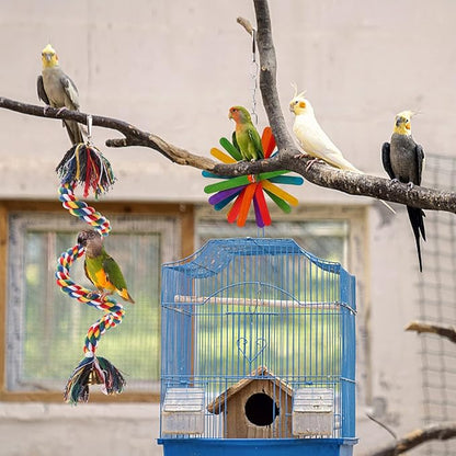 RLRICH 6 Pack Bird Colorful Chewing Toys Parrot Foraging Shredder Toys Shred - Image 6